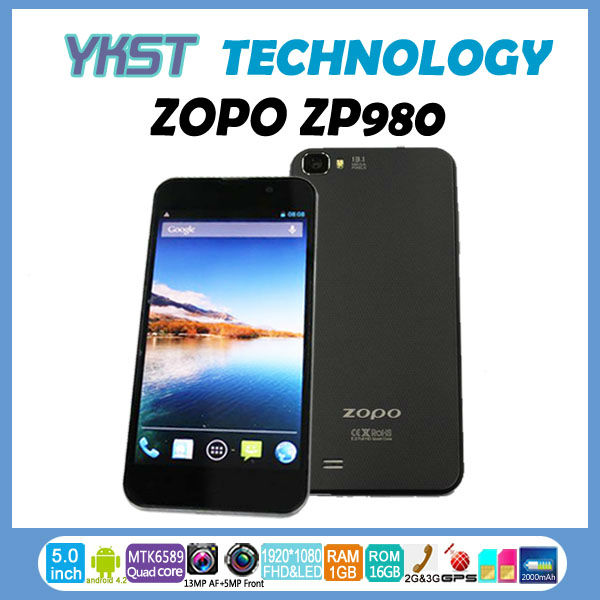 Free Shipping Top Features ZOPO MTK6589 Quad Core Smart Phone 5 inch Dual Sim GPS Bluetooth Dual Camera 5MP/13MP 1920*1080(China (Mainland))