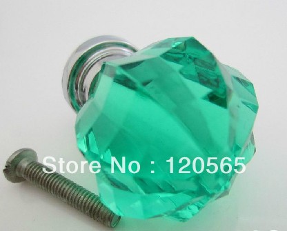 Emerald Green Acrylic Crystal Handle multi-faceted garden furniture pumping hands grip Children(China (Mainland))