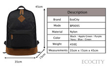 EcoCity Classic Backpack For Men Boys Fashion Brand Travel Sports Laptop Back Pack Women Girls Students