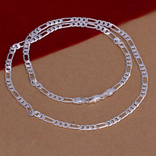Hot Sale Free Shipping 925 Silver Necklace Fashion Sterling Silver Jewelry 4MM 16 30 Chains Necklace
