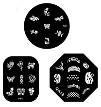 20pcs Good quality Stainless Steel Nail Art Stamping Metal Plate Printing Image Plate many Designs(China (Mainland))