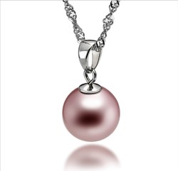 Free Shipping 925 Sterling Silver Plate Pearl Necklaces .Fashion Pearl Jewelry.925 Sliver Necklaces Wholesale Price(China (Mainland))
