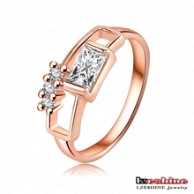 Stylish New 18K Rose Gold Plate Austrian Crystal Ring Love Ring Women 23*6mm Ri-HGC0016