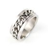 Wholesale  36Pcs 316L Stainless Steel Men's rotatable chain finger Rings jewelry  biker's rings JZ002