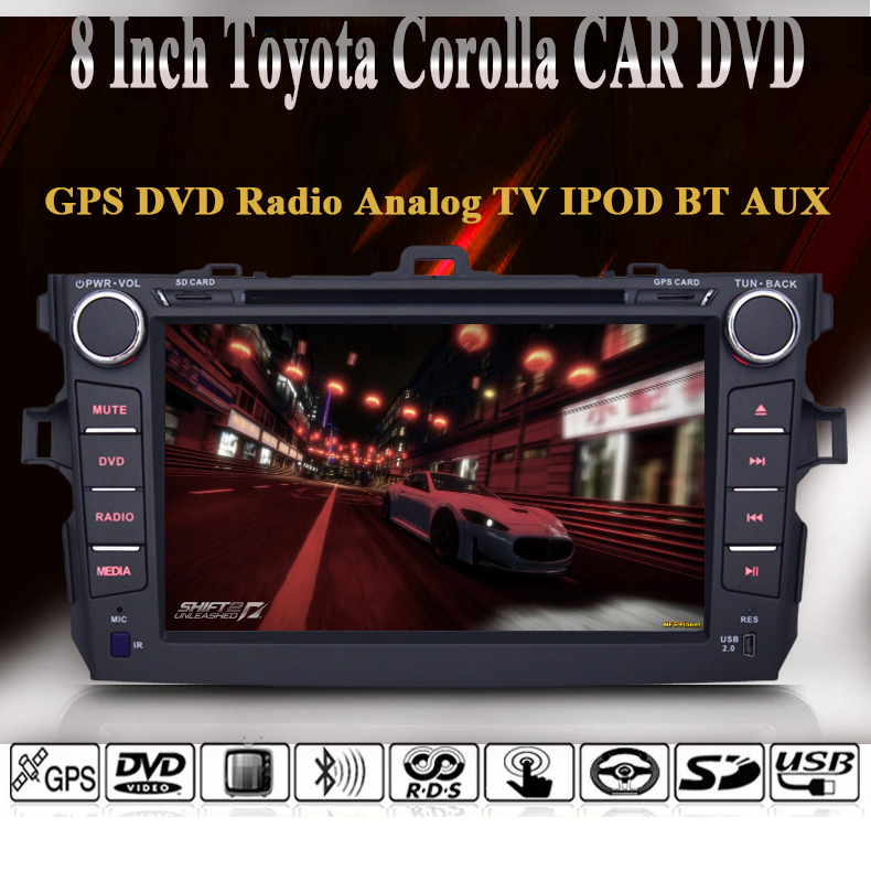 Toyota Corolla 2007-2011 Special 2 Din Car Radio,Car DVD Player with GPS Navigation,Support Bluetoth Phonbook,Call(China (Mainland))