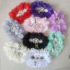 wholesale 45pcs/lot  improved 4inch stunning silky tulle, top pearls rhinestone Victoria chiffon hair flower Accessories