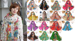 Buy 10pc Together Get 1pc Free Lady cotton Scarf Wraps Shawl Stole Soft Scarve Flower(China (Mainland))