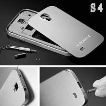 No Screw 0.04KG Anti-scratch Matte Metal Aluminum Hard Case for Samsung Galaxy S4 i9500 SIV S IV Mobile Phone Bag Cover Battery