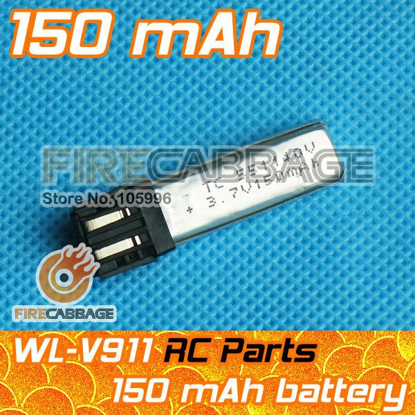 V911-19 baterias do melhoramento 150mah para o helicóptero 3pcs/lot do WL V911 RC para a venda por atacado -- Firecabbage