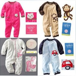 1 pc, Free Shipping, Original Carter's Monkey/ Deer Romper, Kamacar Baby Long Sleeve Jumpsuit, Infant and Toddlers Overalls(China (Mainland))