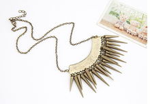 Statement Vintage Jewelry Kolye Long Chain Tassel Spike Fashion Necklaces Pendants for Women Accessories Collier Femme