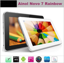 free shipping 7 inch Ainol Novo 7 Rainbow Android 4.2 Tablet PC AllWinner A13 1.2GHz 512ROM 8GB Capacitive Camera WIFI 2160P
