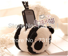 Free Shipping Cell phone holder, creative gift, modelling of panda, short plush toy