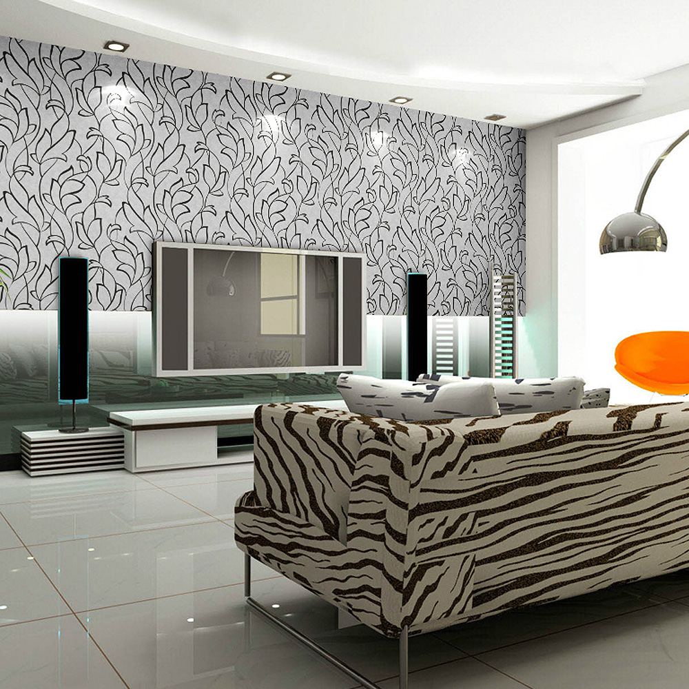 Pin modern wallpaper on the white wall can add the modern touch ...