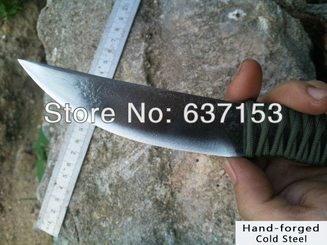 handmade ninja hand forged High carbon steel outdoor camping combat survival hunting fixed blade knife