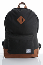 Herschel heritage patchwork double-shoulder backpack black hdbk1203