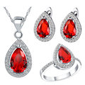 Promotion 2014 Fashion Cheap Jewelry Set 925 Sterling Silver Cubic Zirconia Wedding Women Accessories Christmas Gifts