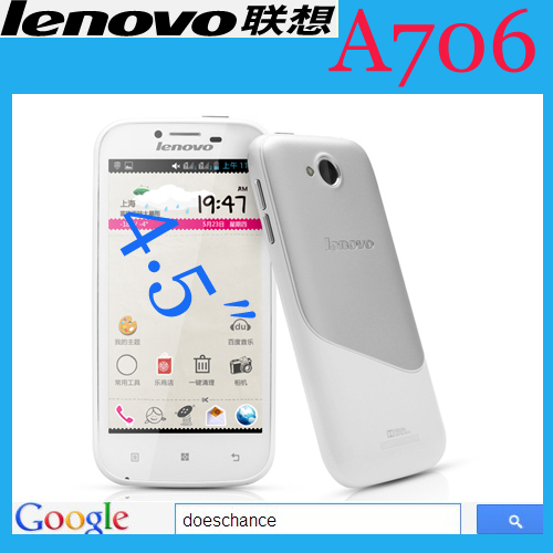 Original Lenovo A706 phone 1 2GHz Quad Core 1GB RAM 4GB ROM Dual Camera 5 0MP
