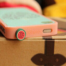 2014 Sale Hot Sell Phone Accessories 3 5mm Cute Fruit Lemon Slice Dust Plug For Iphone