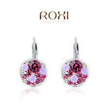ROXI fashion colorful Crystal Girls earring Multilayer Crystal new design women earrings Gold alloy Valentine Birthday