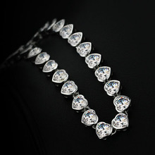 Genuine 925 Sterling Silver Bracelet Women s Heart jewelry Crystal Love Bracelet JewelOra BA100985 