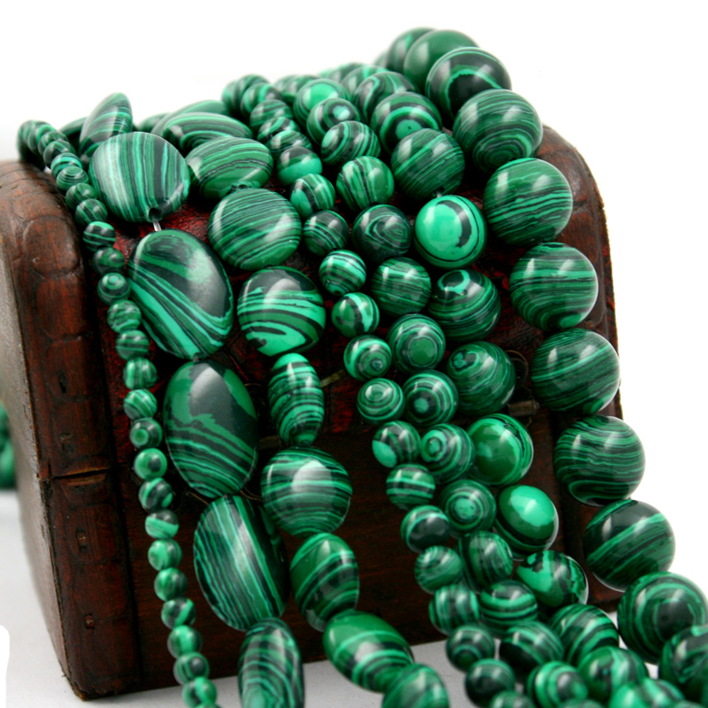 Wholesale 4mm 6mm 8mm 10mm 12mm Malachite Bead Round Loose Spacer Beads For fashion jewelry Strand