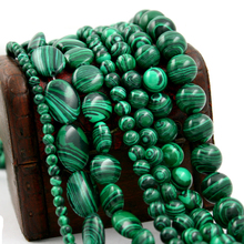 Beautiful Green Malachite Imitation Gemstone Round & Oval Loose Spacer Beads 16″ Stramd 4mm 6mm 8mm 10mm 12mm