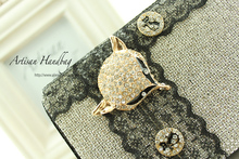2013 fashion vintage lace handmade diamond fox long design wallet women s zipper day clutch ladies