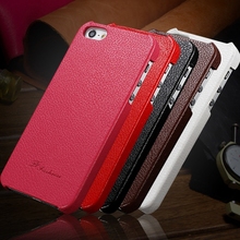 5S Cowhide Genuine Leather Case Ultra Slim Back Cover for iPhone 5 5s 5g With Fashion