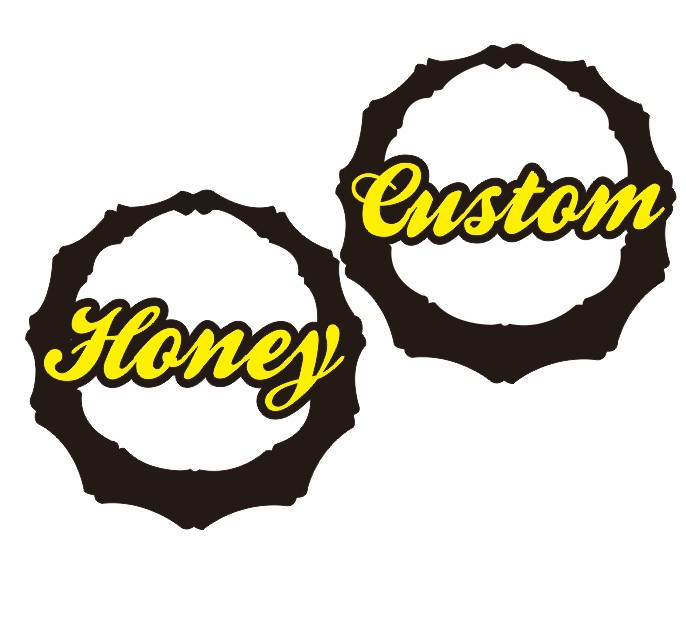 Custom Honey Stud Earring With Bamboo Style