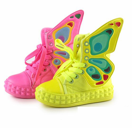 2015 New Kids Shoes Butterfly Wings Baby's Girls Boys Kid Children's ...