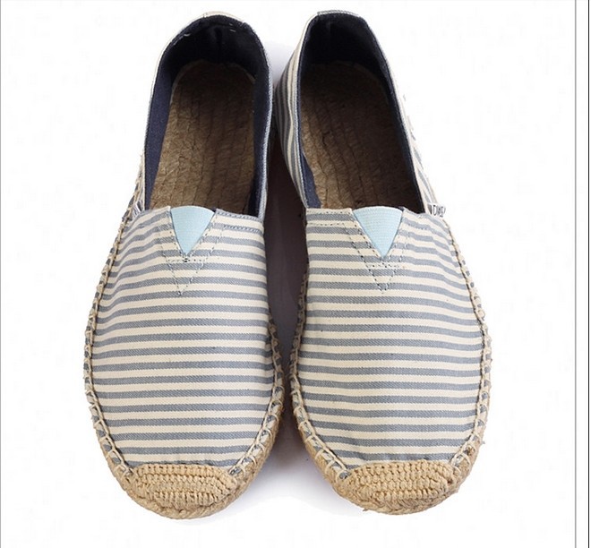 women and men espadrilles alpargata canvas shoes flag patten sapatos flat loafers plus size for summer