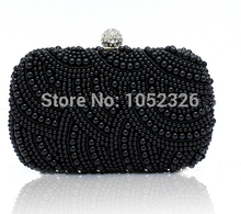 2015 Luxury silver chain women evening bags pearl gorgeous wedding clutch noble princess handbags women bag