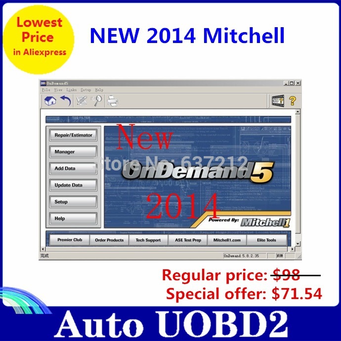 Free Shipping Latest Price in Aliexpress NEW 2014 Mitchell on Demand 3.0 USB Work on Win8 System 2014 OnDemand5, V5.8.2.35