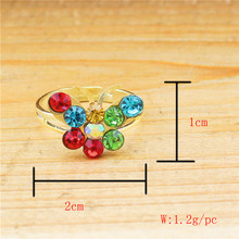 Wholesale Lot 30pcs Antique Gold Plated Assorted Cute Flower Animal Girl s Party Adjustable Crystal Ring