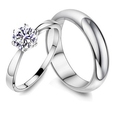 Korean Fashion Couples New Arrivals Wedding Rings His and Hers Promise Silver Rings Brand Jewelry Ulove