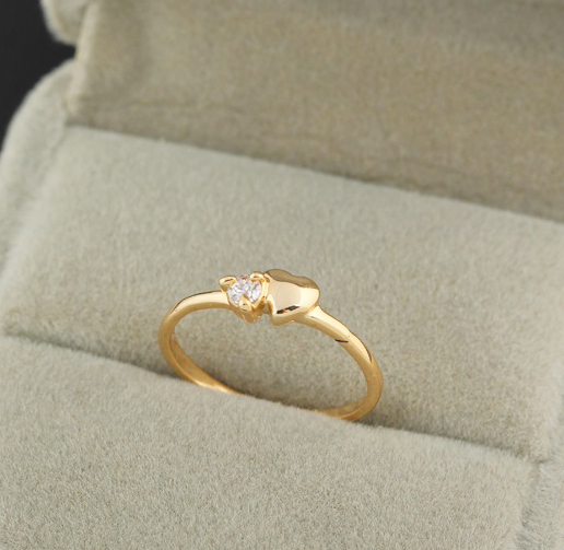 Qian BIan J0300 Promotion Wholesale Women Rings fashion jewelry Exquisite Love 18K Gold Plated Lady Ring