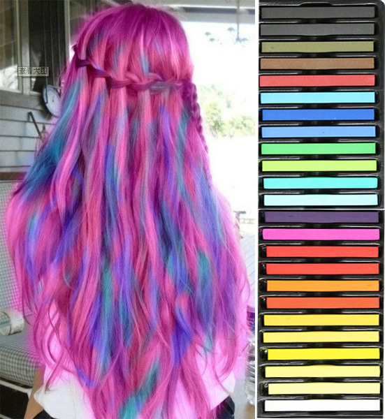 how to dye your hair with crayon