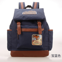 New European Fashion school bags for girls Casual Elegant Canvas printing backpack Classic women backpack free