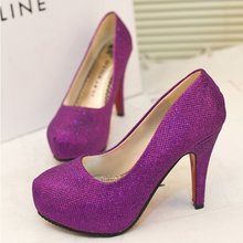 2014 new high heeled shoes with thin waterproof wedding shoes shallow mouth singles shoes lace nightclub