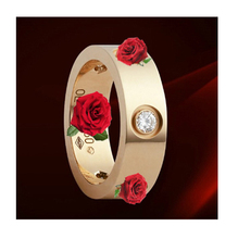 TSR002 Perfect Jewelry Classic Love Screw Rings Titanium Steel CZ Diamond Rings Silver / Gold / Rose Gold Color Never Change