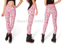 EAST KNITTING BL 140 2014 Women s Adventure Time Bro Ball Leggings Montage Black Leggings Plus