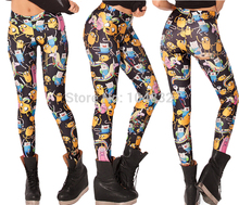 EAST KNITTING BL 140 2014 Women s Adventure Time Bro Ball Leggings Montage Black Leggings Plus