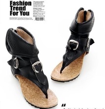 Spring summer 2014 new leg Roman women sandals fashion cool knee high boots thong hollow out