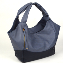 Elegant bag pu Dark blue tote bag Handbag blue High Quality Generous Noble PU Bag TCB11222