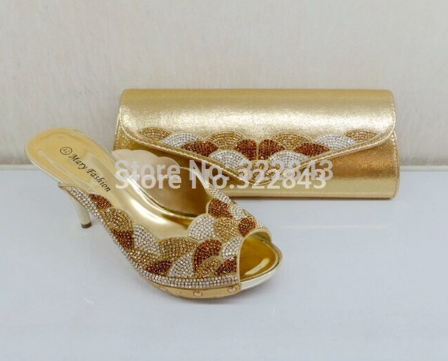 Free shipping Italian latest fashion shoes and matching bags for women