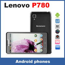 Original Lenovo P780 cell phones Quad core 5 HD 1280x720 MTK6589 1 2GHz 1GB RAM 4GB