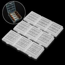 Plastic AA / AAA Battery Storage Hard Case Box 9 Pack
