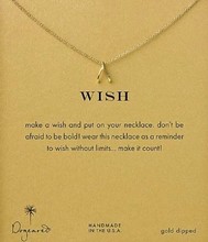 18 k gold plated beautiful wishbone pendant short necklace pendants necklaces for women girls no paper