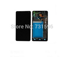 5pcs/lot mobile original phone parts for LG Optimus G E973 LCD Display Touch Digitizer Screen With Frame Assembly free shipping
